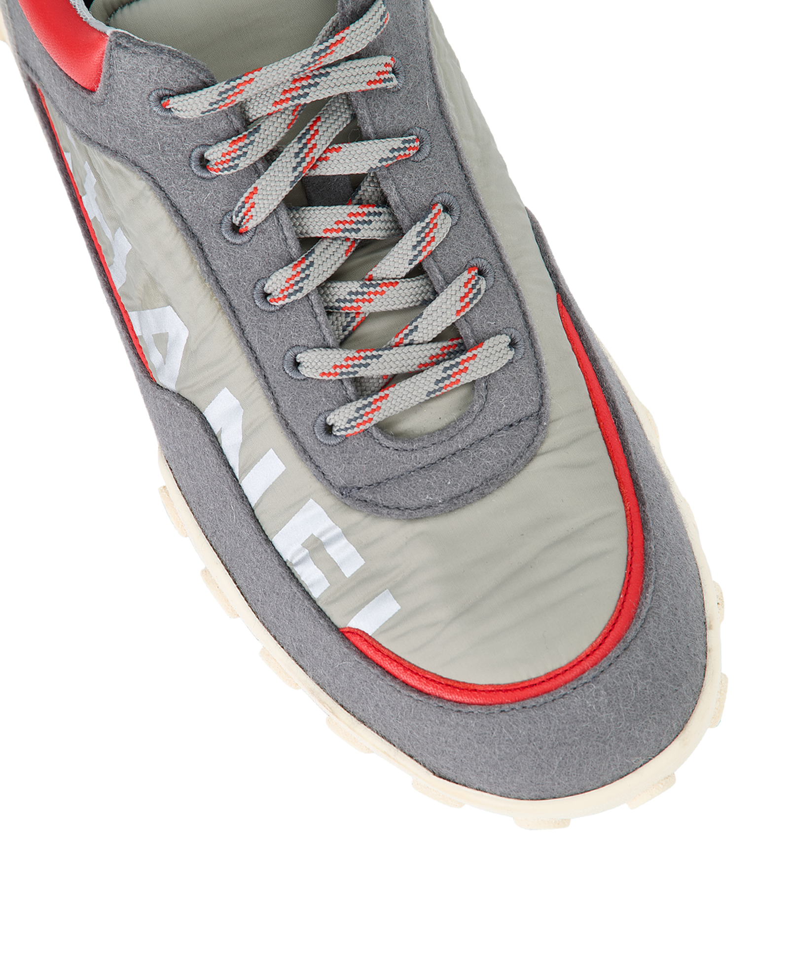 Chanel Logo Trainers, &pound;395, Shoes, Grey, Nylon, Other view