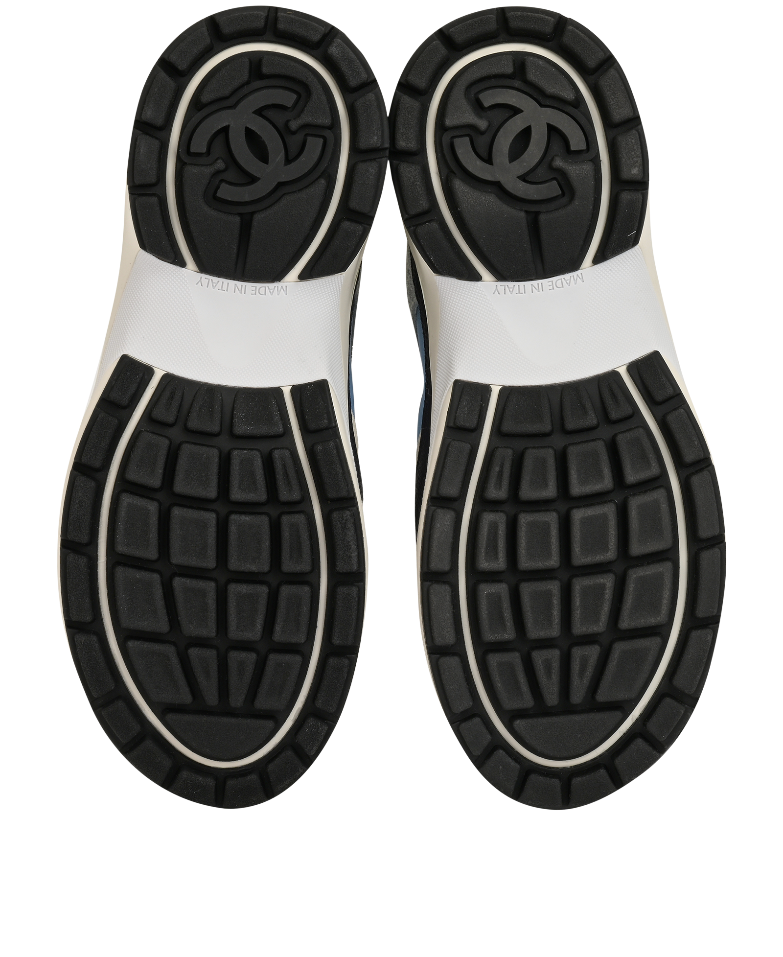 Chanel CC Trainers, &pound;395, Shoes, Blue, Fabric, Top view