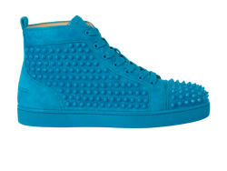 Christian Louboutin Louis Spike Trainers, Suede, Blue, UK6.5, DB/B, 3*