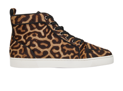 Christian Louboutin Leopard Print Trainers, Mens, Leather,UK7.5, DB/B, 4*