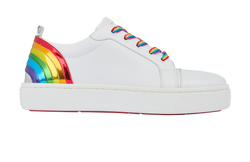 Christian Louboutin Arkenspeed Trainers,Leather,White/Multi,UK4.5,B/DB,3*
