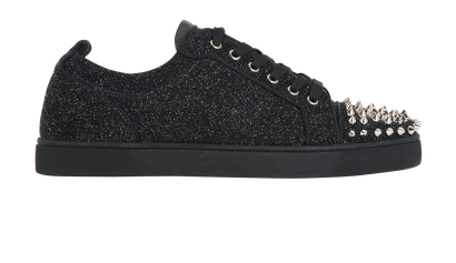 Christian Louboutin Spike Glitter Trainers, front view