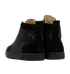 Christian Louboutin Louis Strass High-Top Sneakers, &pound;295, Shoes, Black, Suede, Back view
