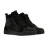 Christian Louboutin Louis Strass High-Top Sneakers, &pound;295, Shoes, Black, Suede, Side view