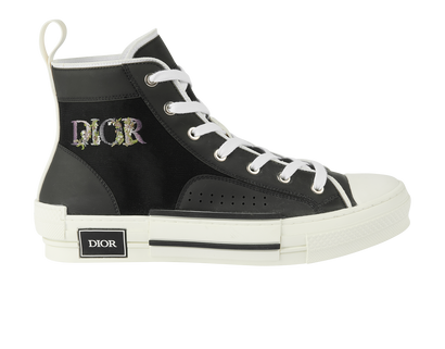 Christian Dior Logo High Top Trainers, front view