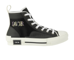 Christian Dior Logo High Top Trainers, Mens, Nylon, Blk, UK7.5, B/DB, 3*