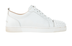 Christian Louboutin Spikes Trainers, Leather, White, UK5.5, 2*