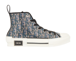 Christian Dior Embellished Oblique High Top Trainers, Men,Crystal, Blue, U