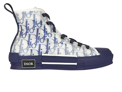 Dior High Top B23 Oblique Sneakers, front view