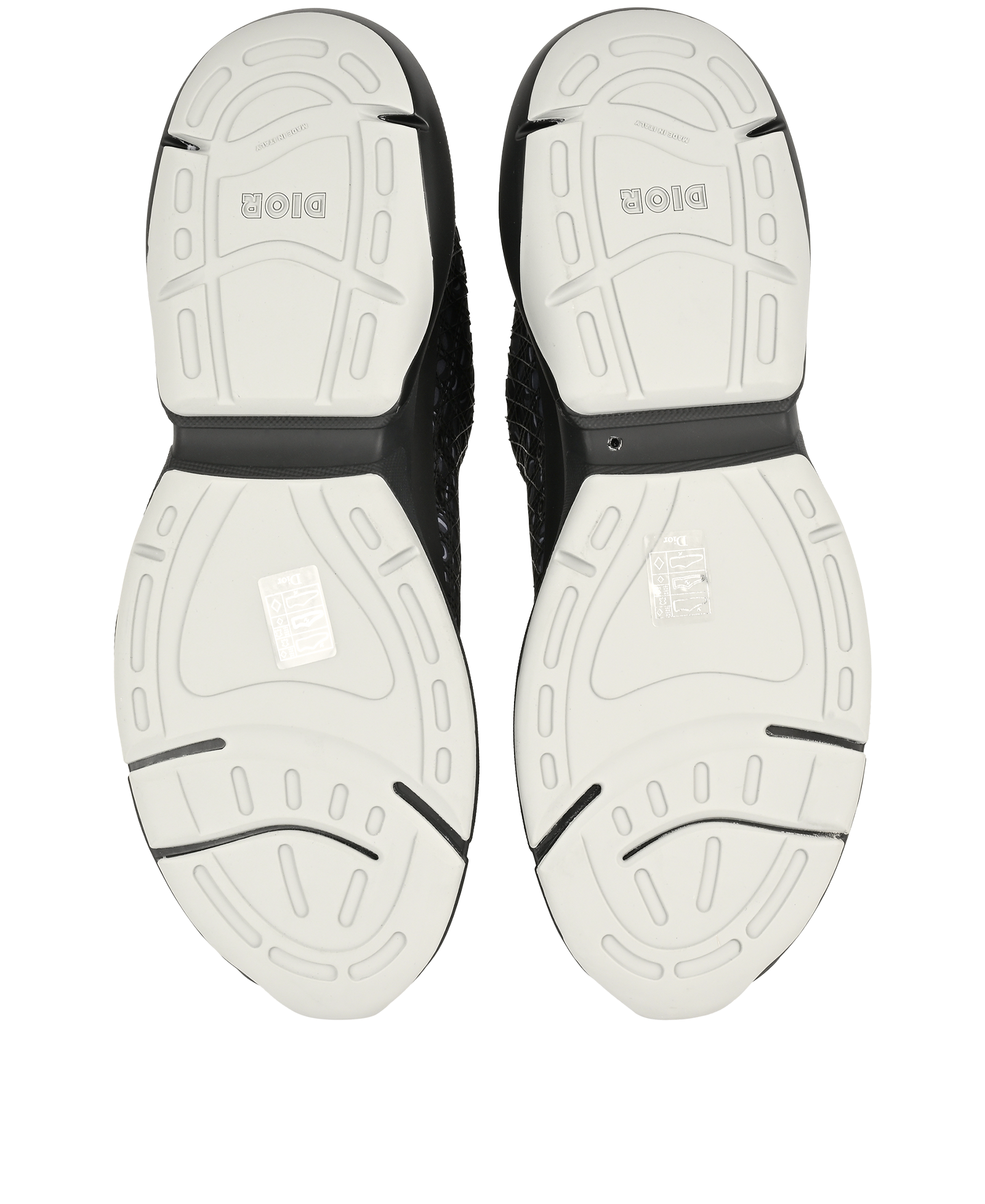 Christian Dior B24 Cannage Trainers, &pound;450, Shoes, Black/Grey, Mesh/Neoprene/Rubber, Top view