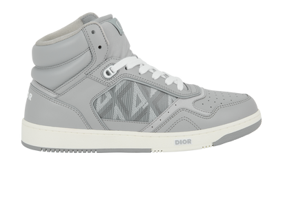 Dior M-B27 Hightop Sneaker, &pound;450, Shoes, Grey, Leather, Front view