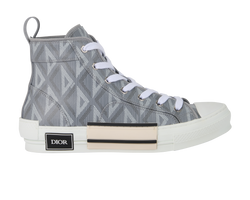 Dior M-B23 Hightop Sneaker, Mens, Canvas, Grey, DB/B, UK6, 3*