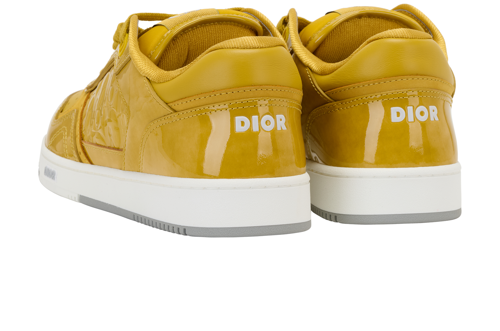 Christian Dior B27 Trainers, &pound;450, Shoes, Yellow, Patent Leather, Back view