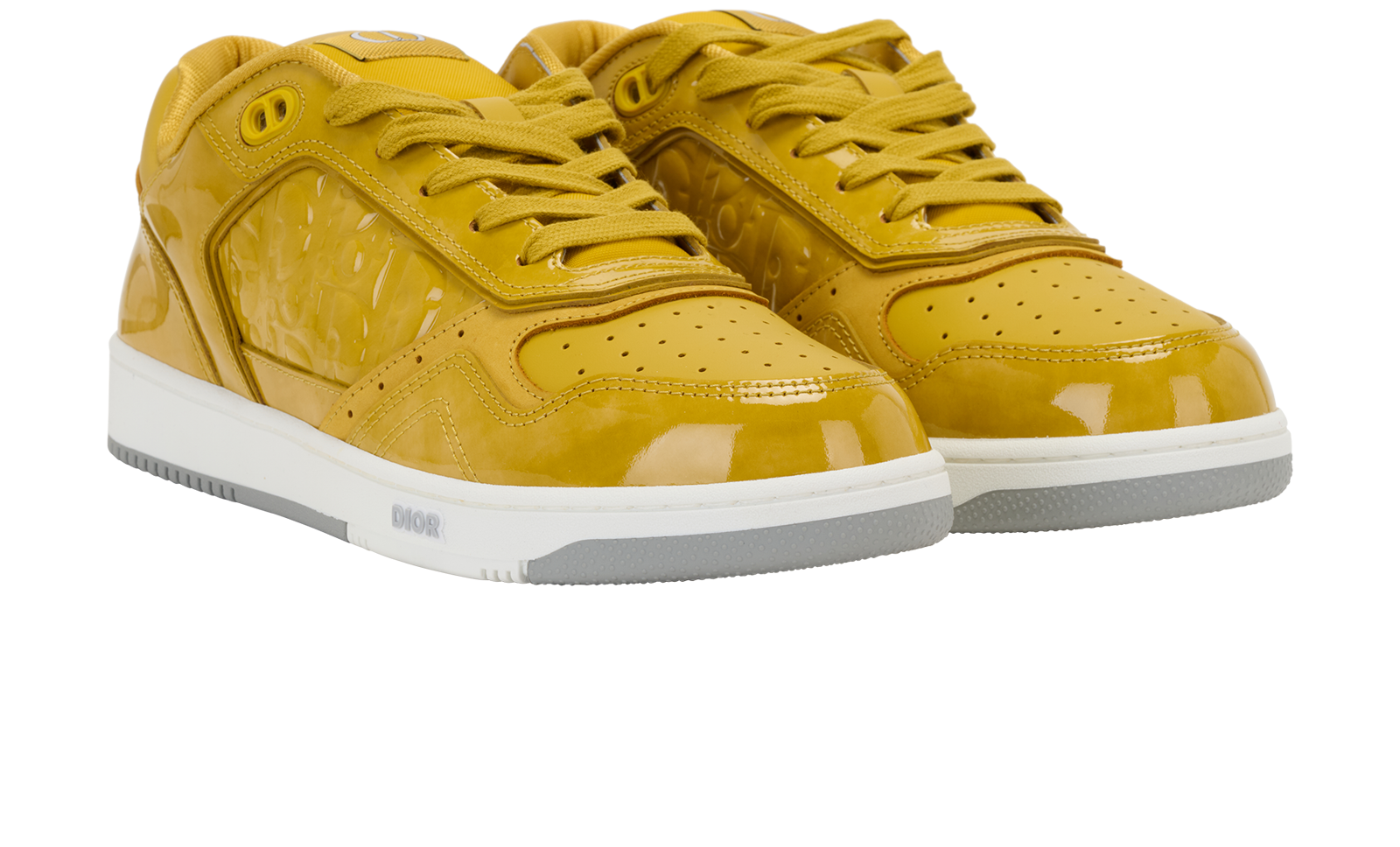 Christian Dior B27 Trainers, &pound;450, Shoes, Yellow, Patent Leather, Side view