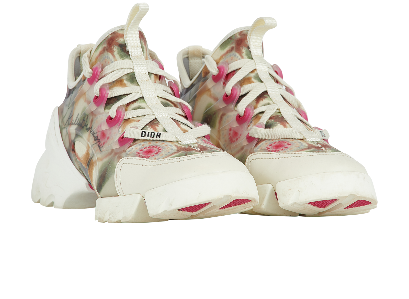 Ultrasonic Testing Pink Dconnect Dior CHRISTIAN DIOR Neoprene Rubber  Kaleidiorscopic D-Connect Sneakers