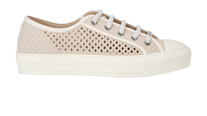 Christian Dior Walk n Dior Perforated Trainers, &pound;550, Shoes, Beige/White, Fabric, Front view