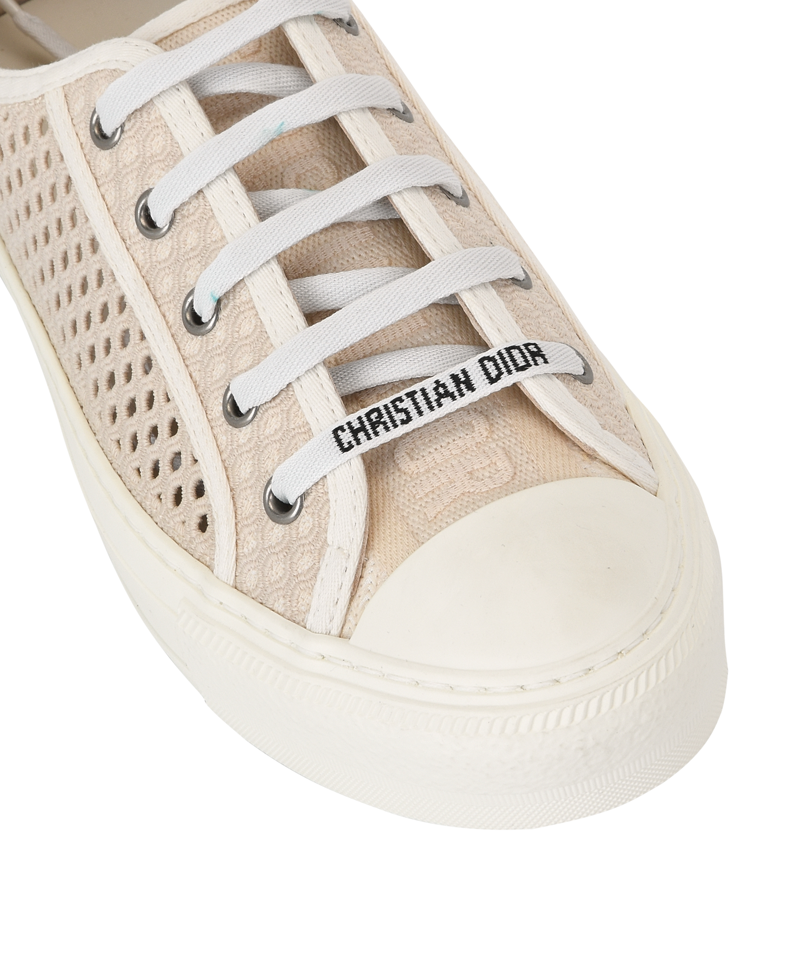 Christian Dior Walk n Dior Perforated Trainers, &pound;550, Shoes, Beige/White, Fabric, Other view