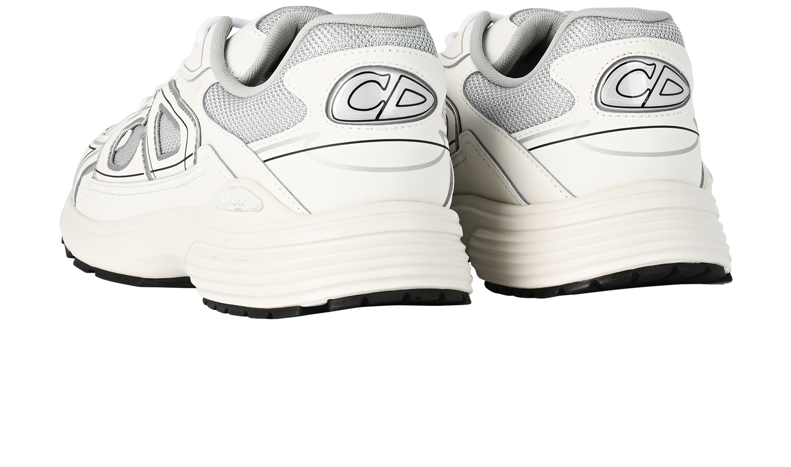 Christian Dior B30 Trainers, &pound;295, Shoes, Grey/White, Leather/Mesh, Back view