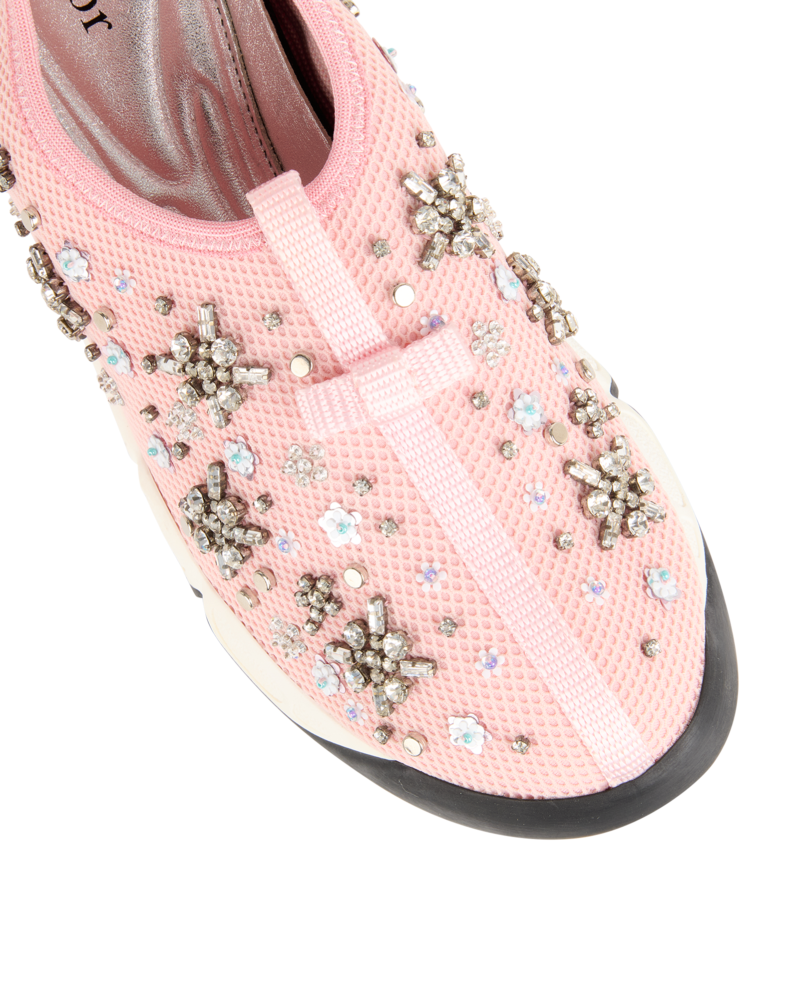 Christian Dior Embellished Trainers, &pound;200, Shoes, Pink, Fabric, Other view