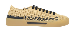 Dolce&Gabbana Low Top Trainers, Raffia, Brown/Black, UK10, DB, 3*