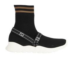 Fendi Sock Strap Boots, Mens, Fabric, Black, UK9, B/DB, 2*