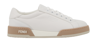 Fendi Embossed Logo Low Top Trainers, front view