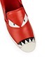 Fendi Monster Leather Slip-on Sneakers, other view