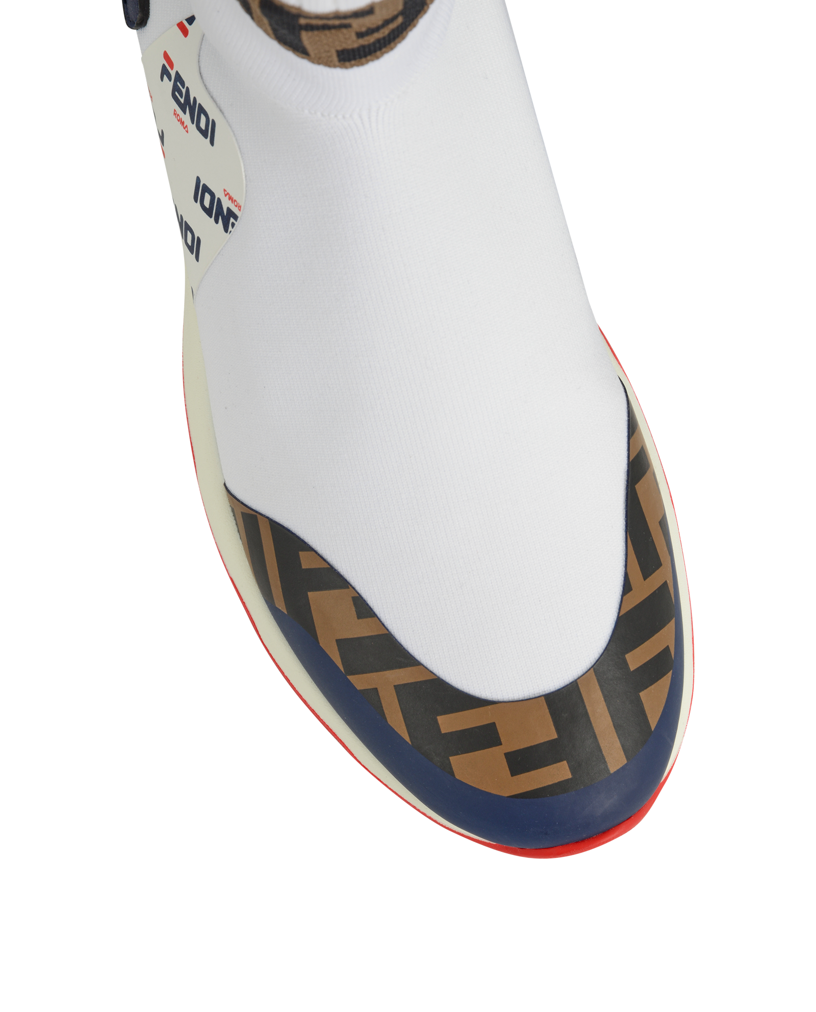 Fendi x FILA Mania Trainers, &pound;295, Shoes, Blue/Brown/Red/White, Polyester (Polymer), Other view