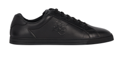 Fendi FF Low Top Trainers, Mens, Leather, Black, UK10.5, 3*