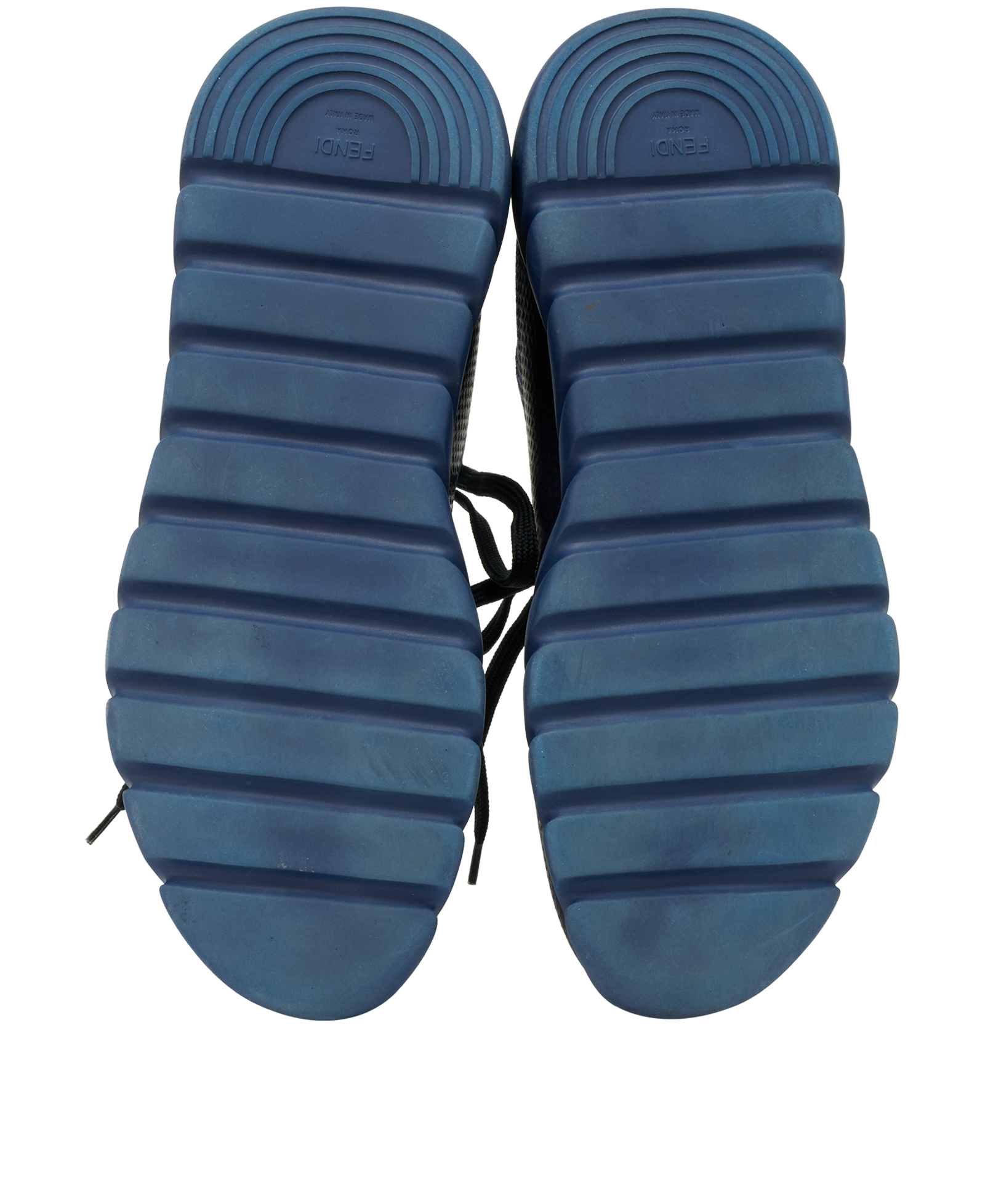 Fendi Flow Trainers, &pound;350, Shoes, Black/Navy, Fabric, Top view