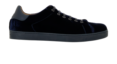 Gianvito Rossi Low Top Trainers, &pound;120, Shoes, Blue, Velvet, Front view