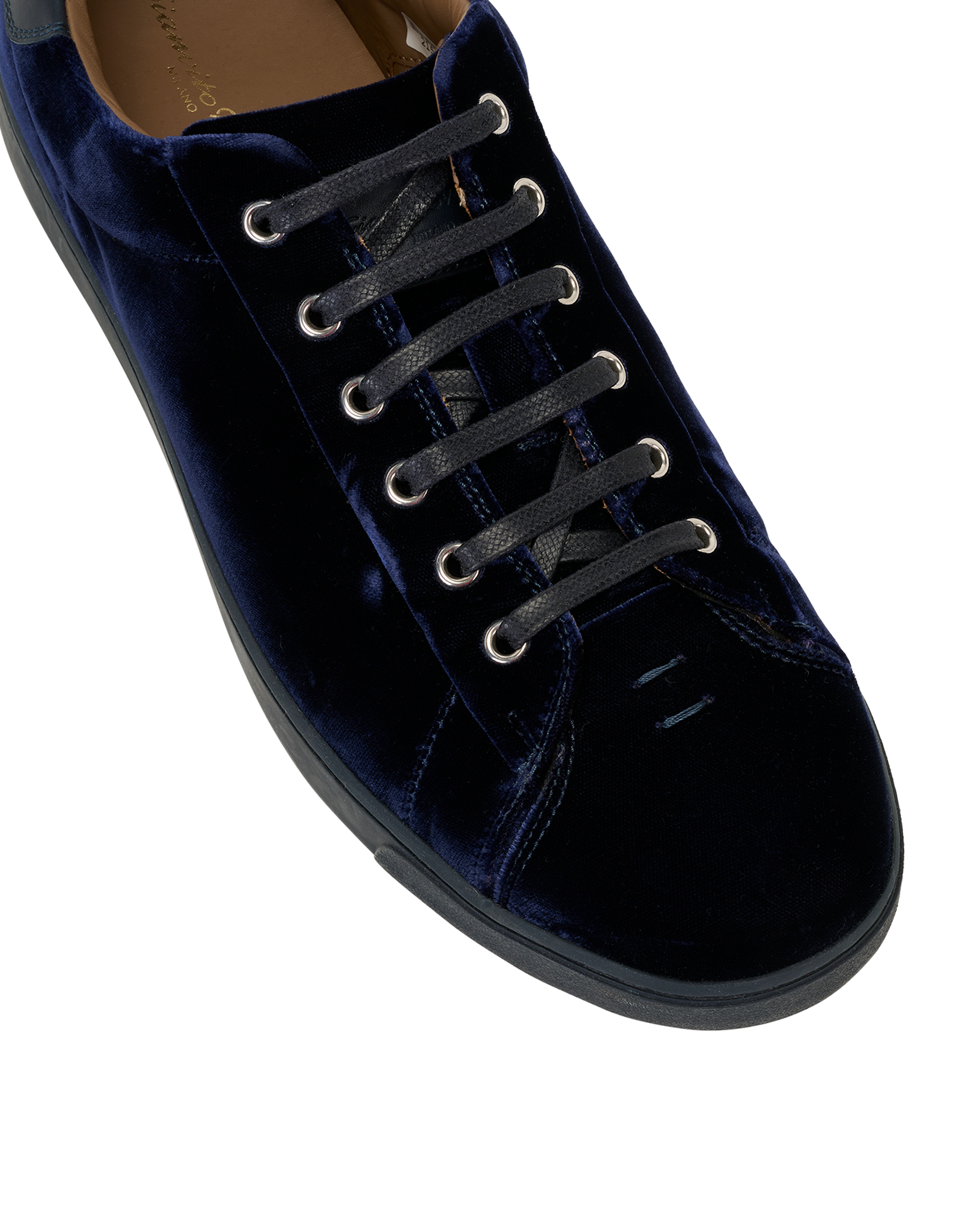 Gianvito Rossi Low Top Trainers, &pound;120, Shoes, Blue, Velvet, Other view