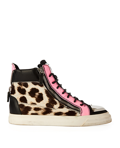 Giuseppe Zanotti Donna Leopard-Print Sneakers, front view