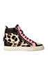 Giuseppe Zanotti Donna Leopard-Print Sneakers, front view