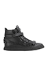 Giuseppe Zanotti Double Bangle High Top Sneakers, front view