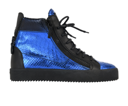 Giuseppe Zanotti High Top Trainers, Mens, Leather, Blue/Black, UK5.5, 3*