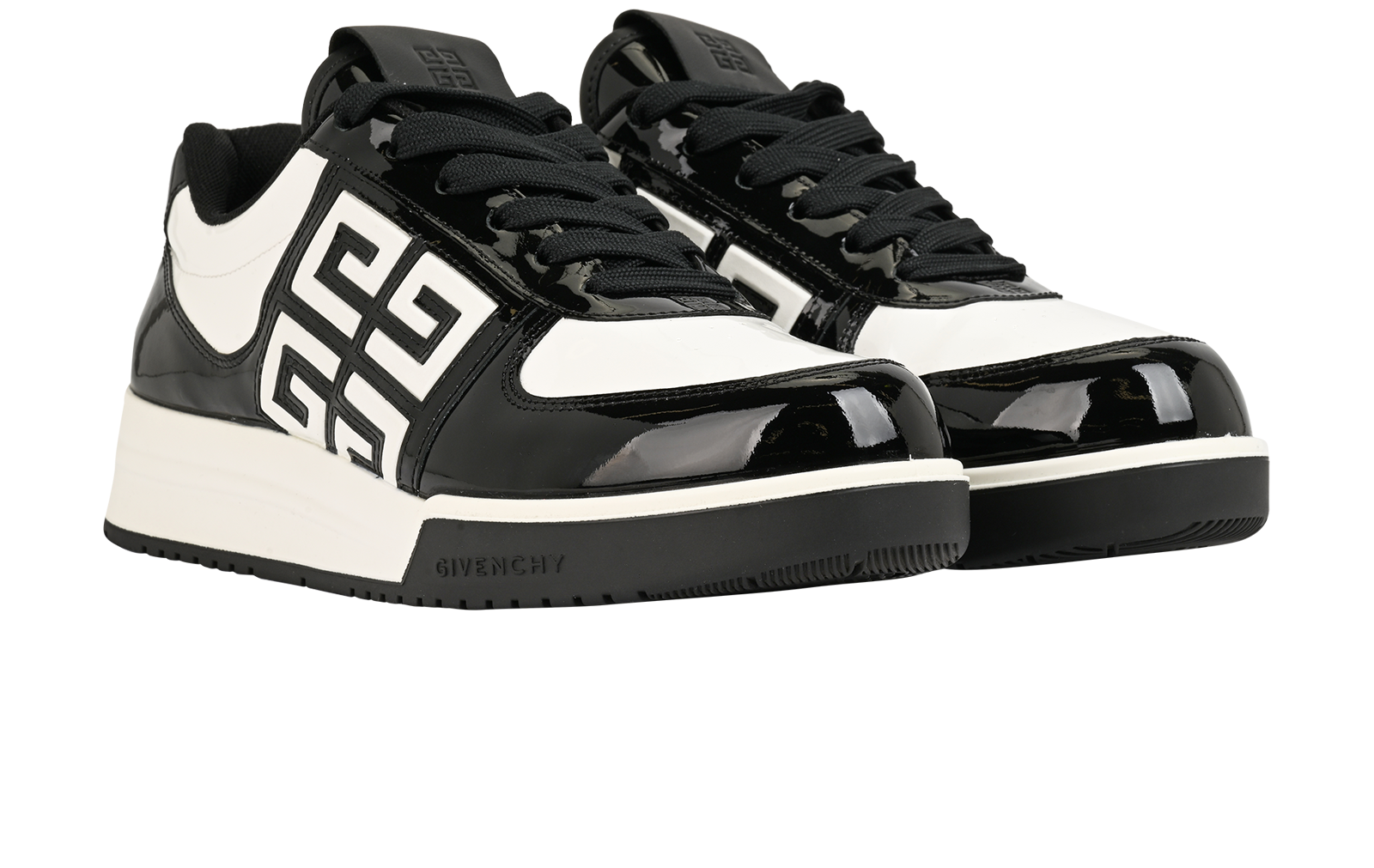 Givenchy G4 Low Top Trainers, &pound;250, Shoes, Black/White, Leather, Side view