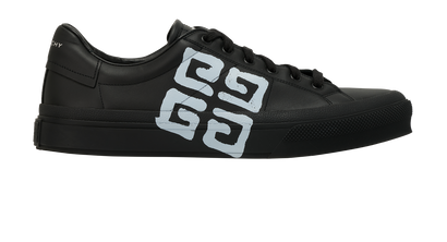 Givenchy City Sport Sneakers, &pound;180, Shoes, Black, Leather, Front view