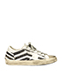 Golden Goose Striped Distressed Trainers, front view