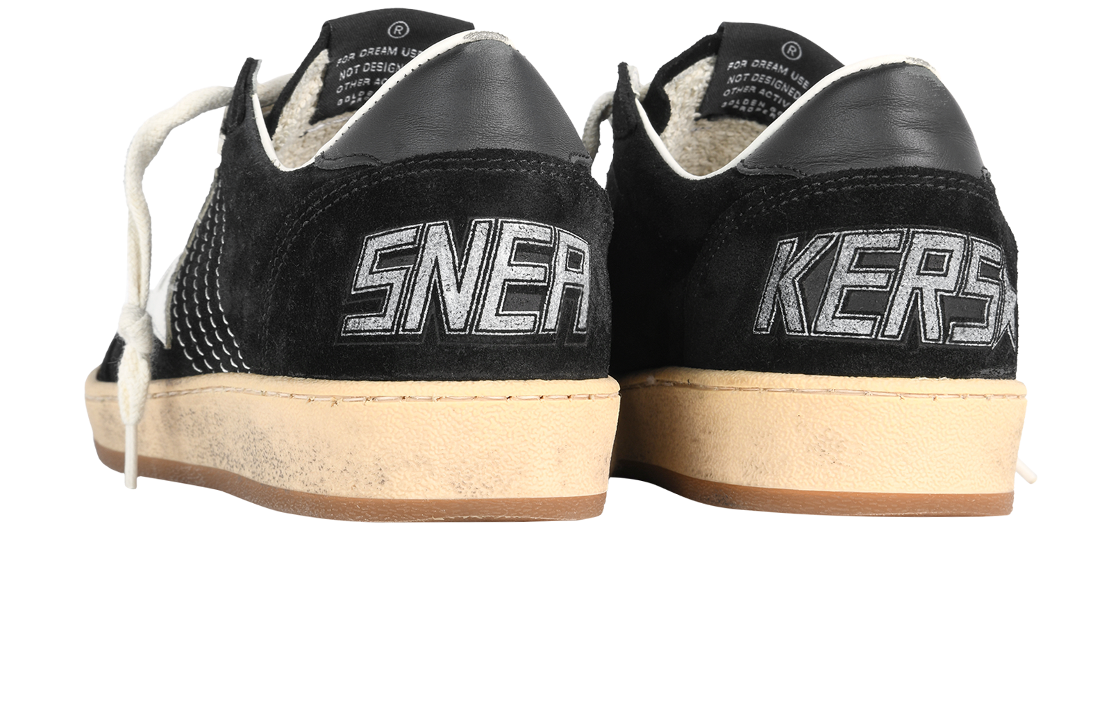 Golden Goose Ball Star Sneakers, &pound;150, Shoes, Black, Suede, Back view