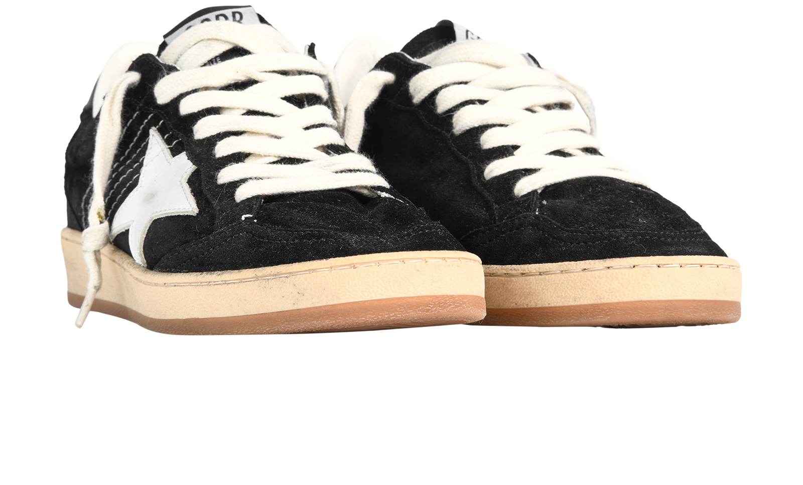 Golden Goose Ball Star Sneakers, &pound;150, Shoes, Black, Suede, Side view