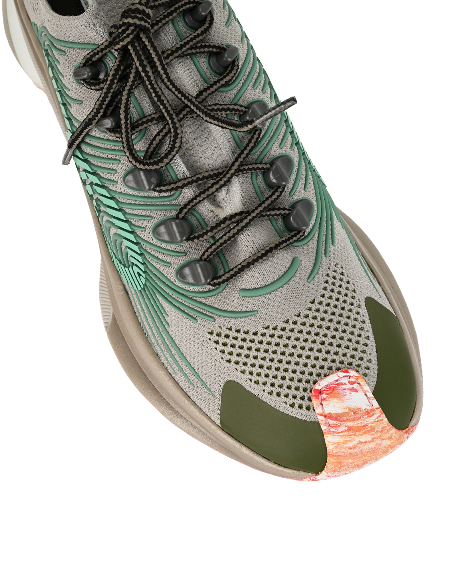 Gucci Run Trainers, &pound;330, Shoes, Green/Grey, Mesh, Other view