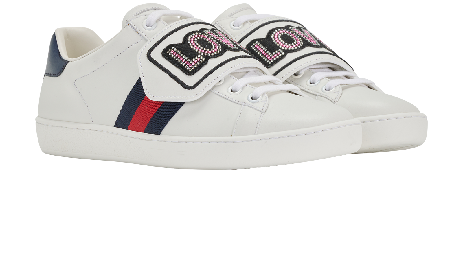 Gucci Loved Ace Trainers, &pound;250, Shoes, White, Leather, Side view