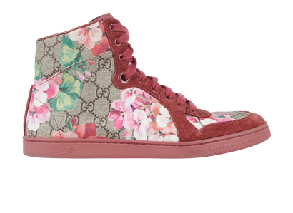 Gucci Floral High Top Trainers, front view