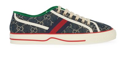 Gucci Tennis 1977 Sneakers, &pound;325, Shoes, Blue, Canvas, Front view