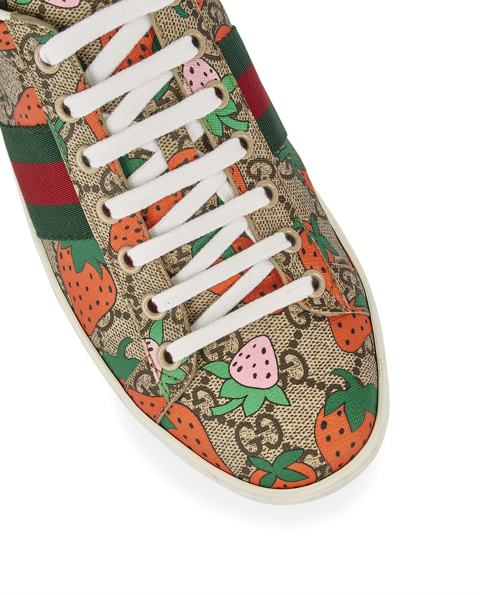 Gucci GG Supreme Canvas Strawberry Trainers Trainers Designer Exchange Buy Sell Exchange