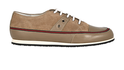 Gucci Web Lace Up Sneakers, Suede, Beige, UK5, DB/B, 2*