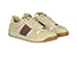 Gucci Screener Sneakers, £350, Shoes, Beige/Green/Pink, Fabric/Leather, Side view