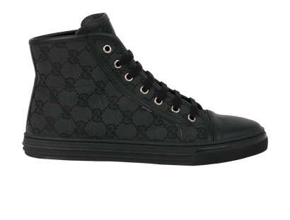 Gucci High Top Miro Trainers, £250, Shoes, Black, Canvas, Front view
