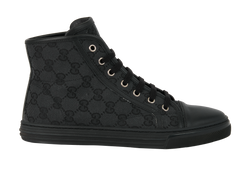 Gucci High Top Miro Trainers, Canvas, Black, UK4/5, B/DB, 2*